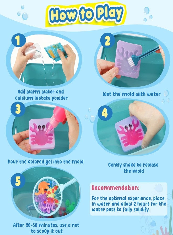 URMYWO Magic Water Elf Toy Kit, Water Gel Kit Pets, 20 Gels & 24 Molds, Make Your Own Squishies Sensory Toys for Kids, Squishy Maker Water Pets Toys, DIY Craft Kits, 4 5 6 7 8 9 10 Year Old Boy Girl Gifts - Image 2